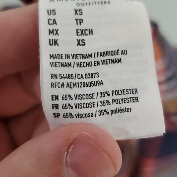 𝅺american Eagle plaid ahh-mazingly soft boyfriend fit XS button down shirt - Picture 7 of 7